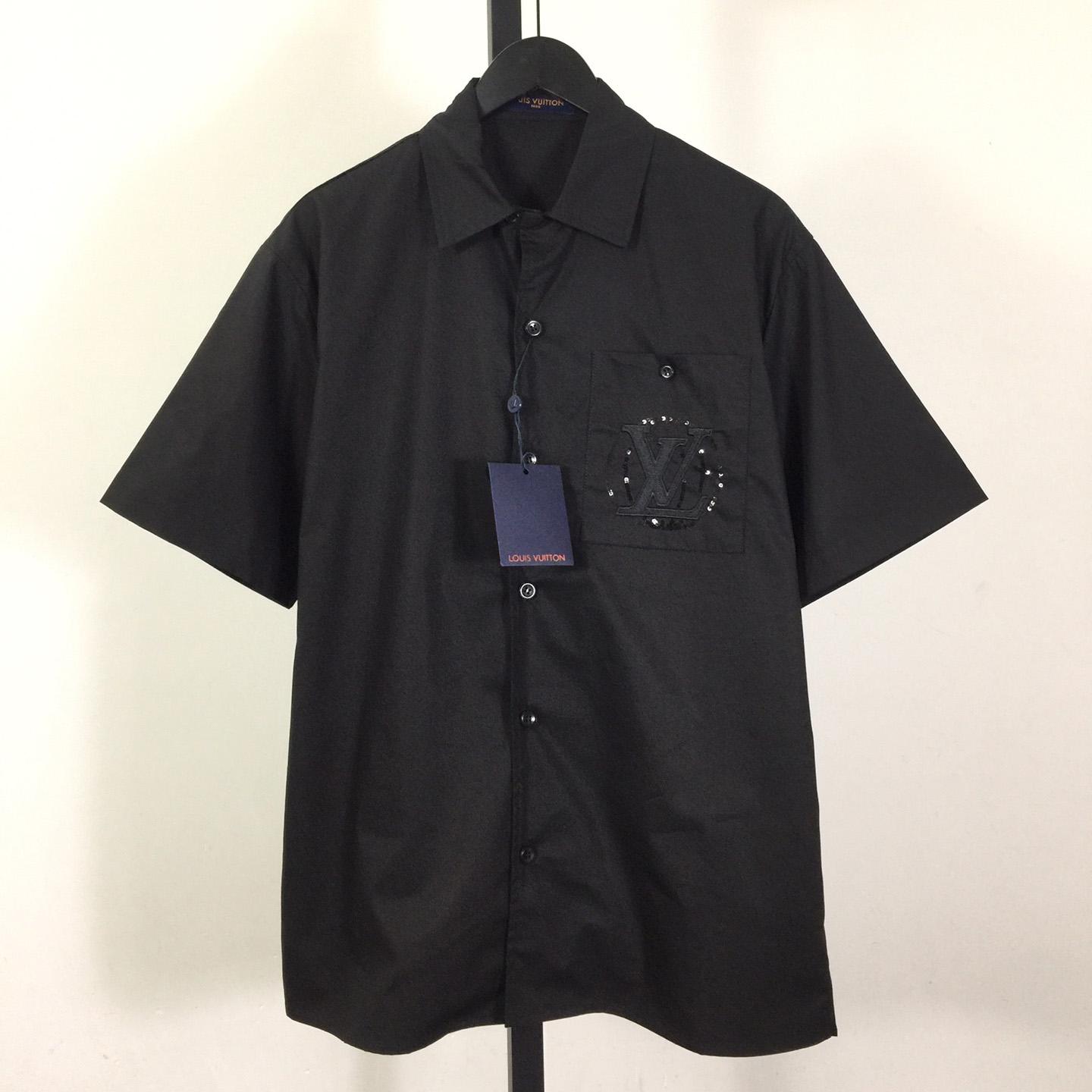 Louis Vuitton Embroidered Short-Sleeved Cotton Shirt   1AHCHD - DesignerGu