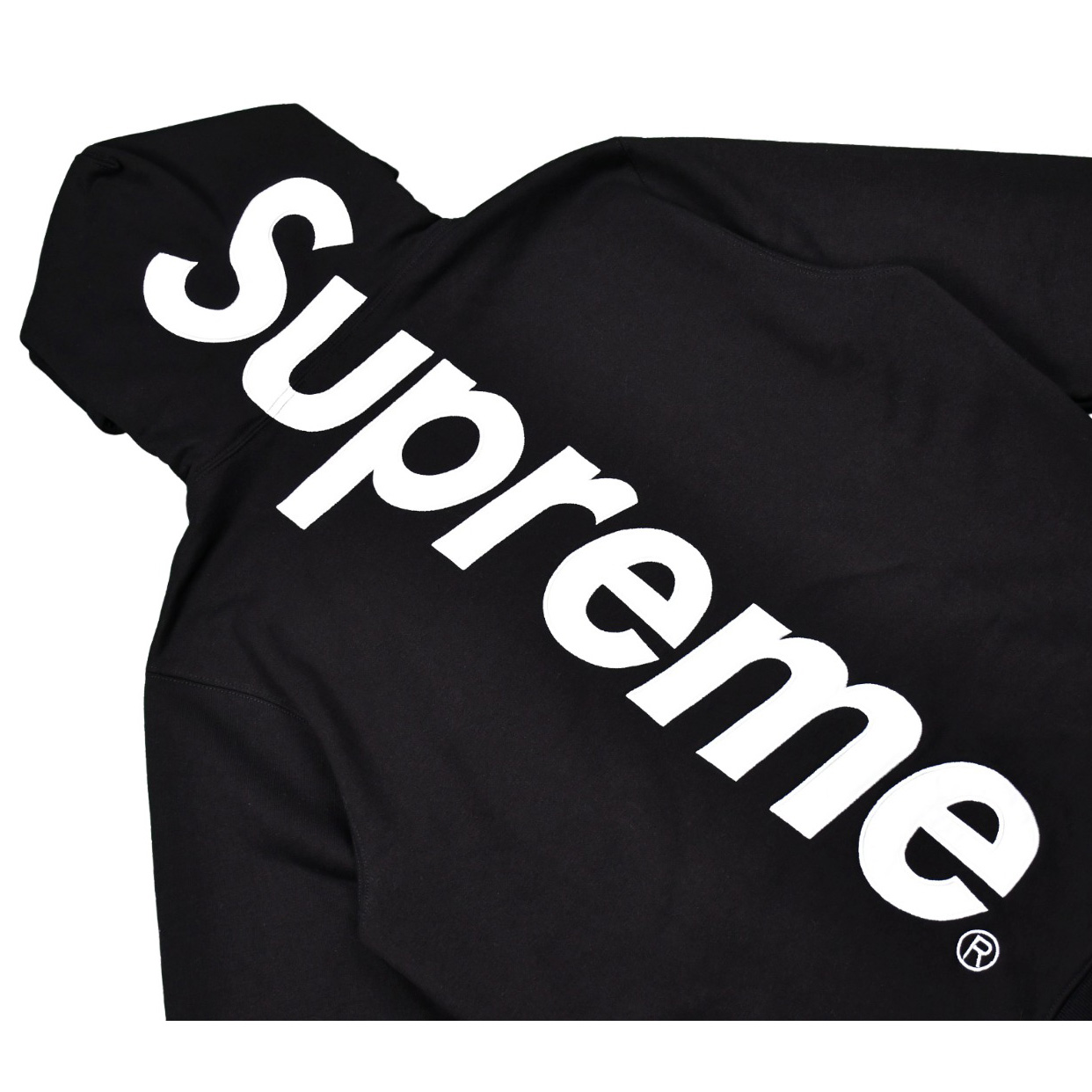 Supreme Satin Appliqué Hooded Sweatshirt - 