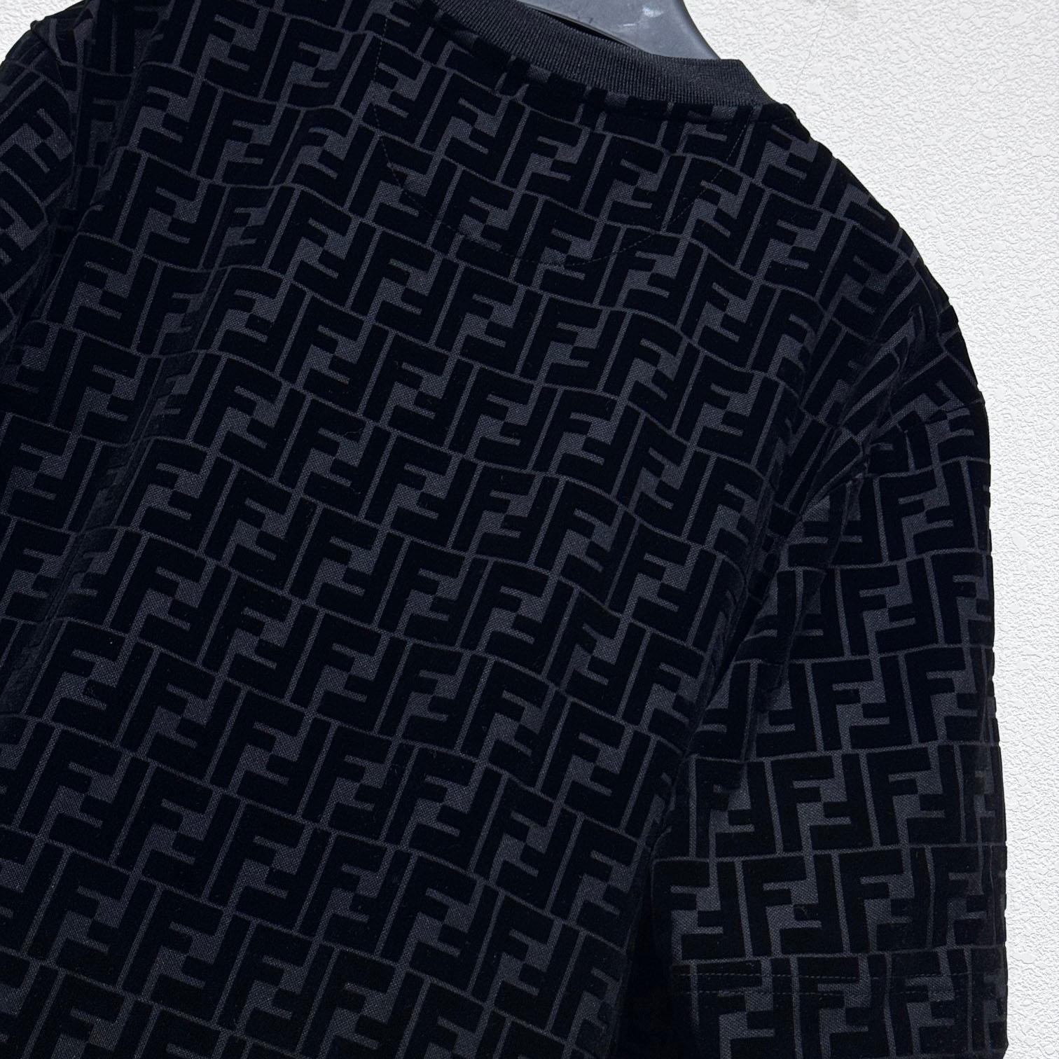Fendi T-shirt In Black Piqué - DesignerGu