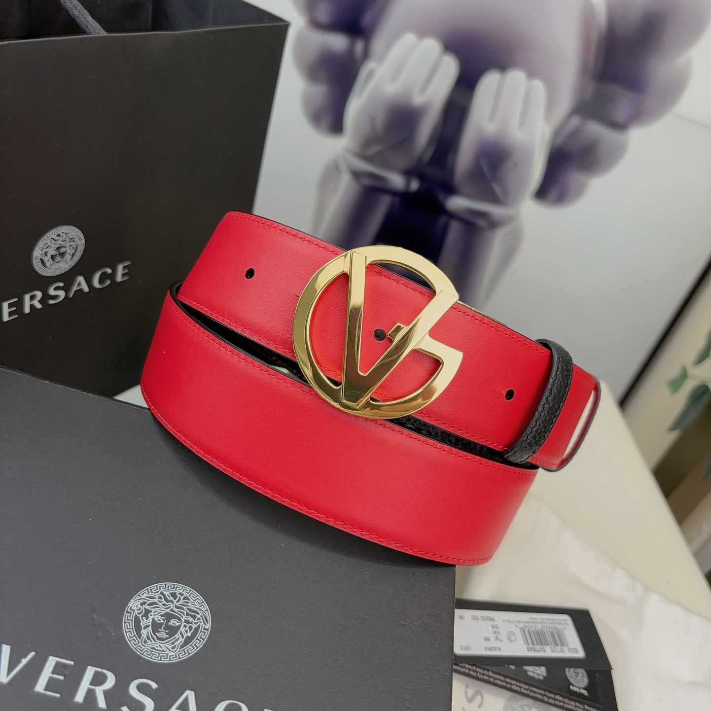 Versace Leather Belt   40mm - DesignerGu