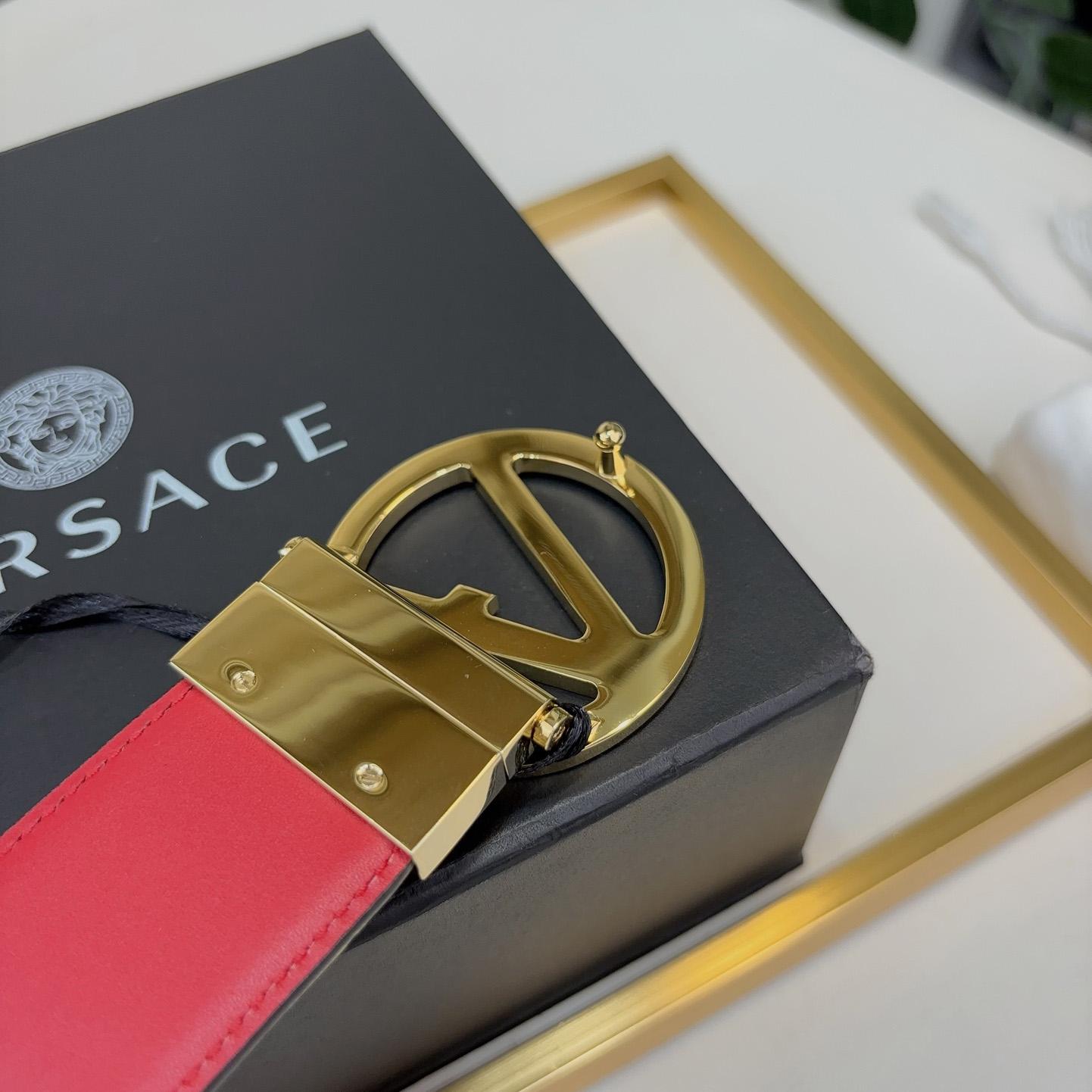 Versace Leather Belt   40mm - DesignerGu