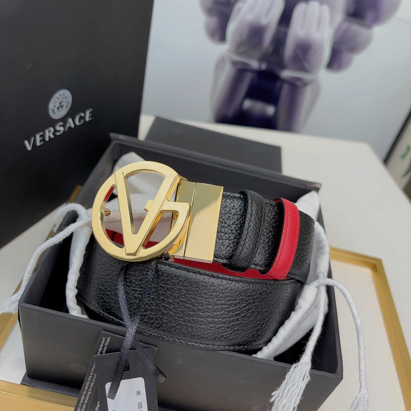 Versace Leather Belt   40mm - DesignerGu