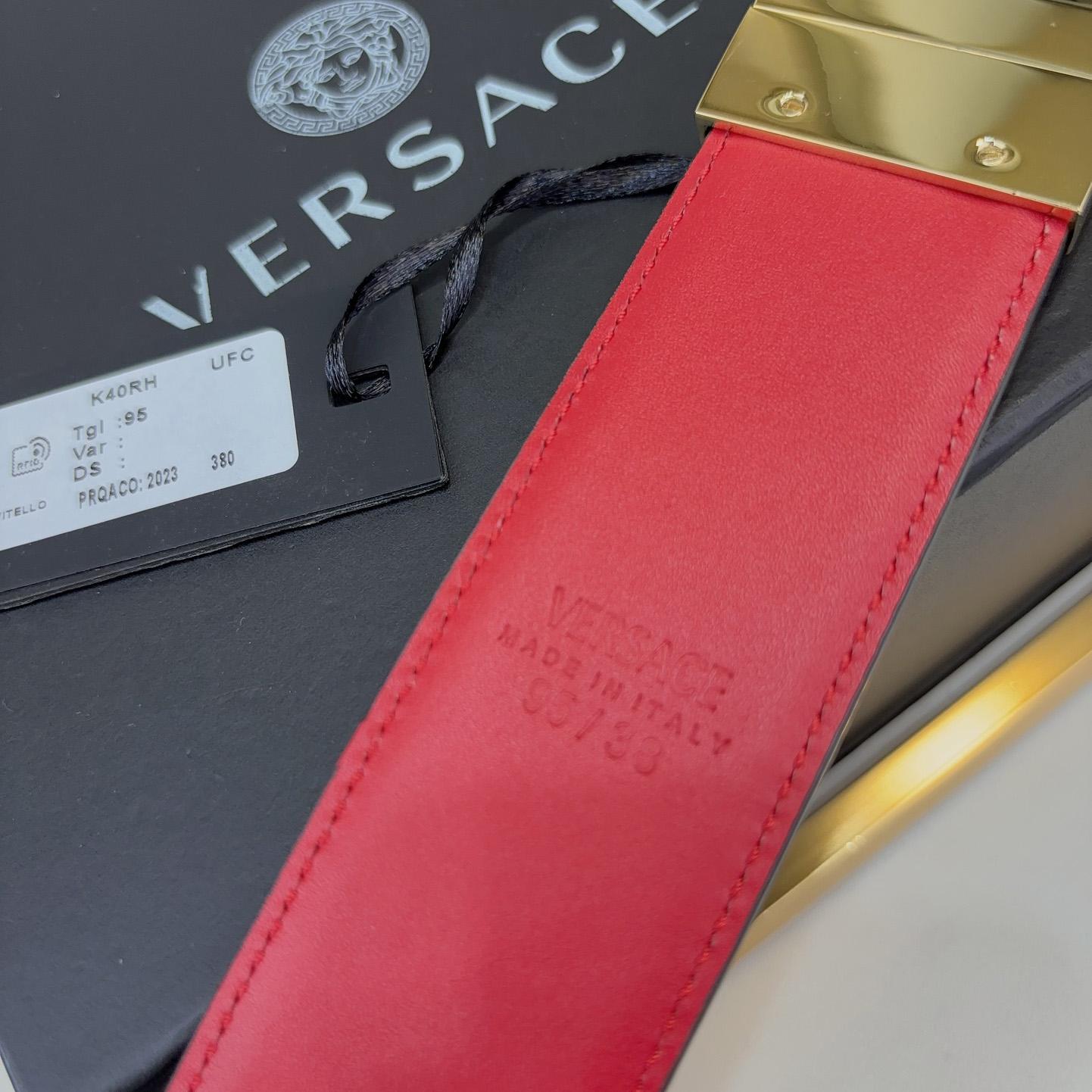 Versace Leather Belt   40mm - DesignerGu