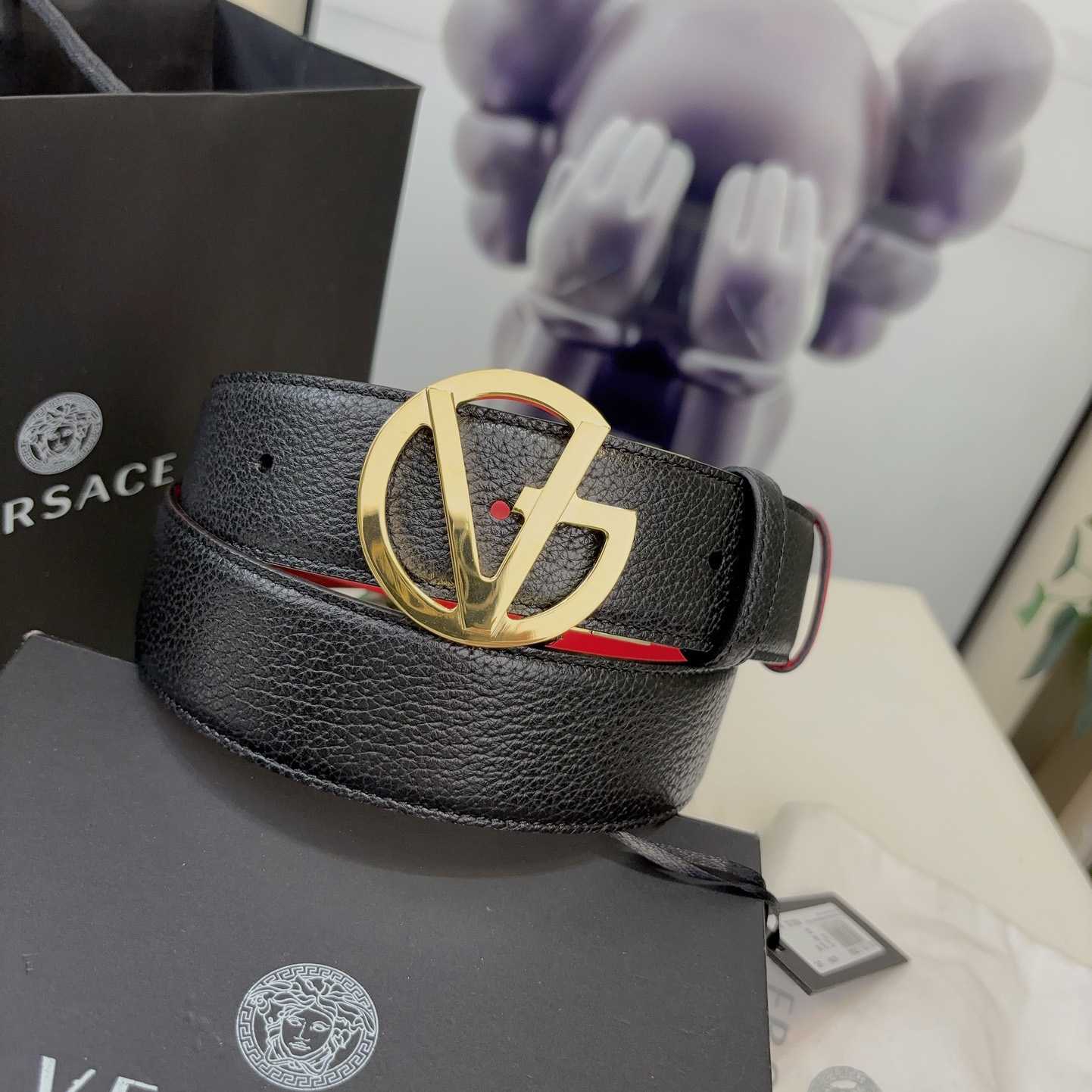 Versace Leather Belt   40mm - DesignerGu
