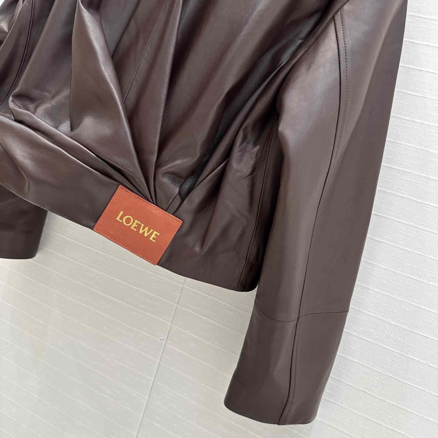 Loewe Draped Jacket In Nappa Lambskin - DesignerGu