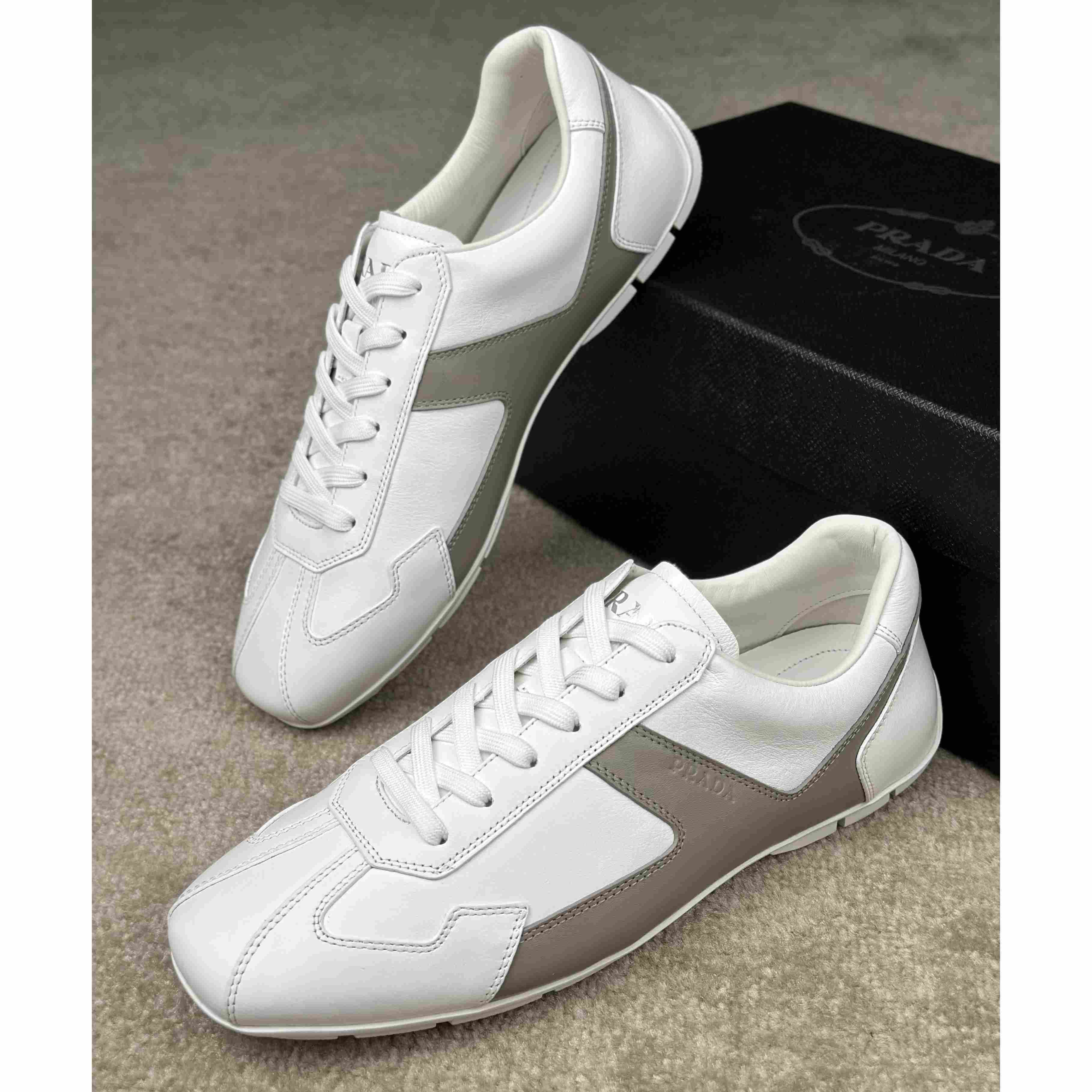 Prada Leather Male Sneaker - DesignerGu