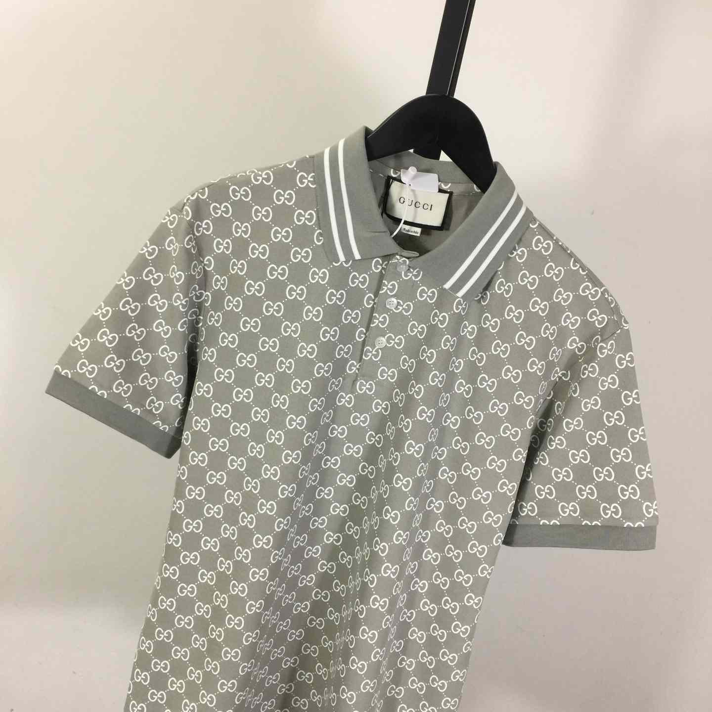 Gucci GG Cotton Lamé Jacquard Polo Shirt - DesignerGu