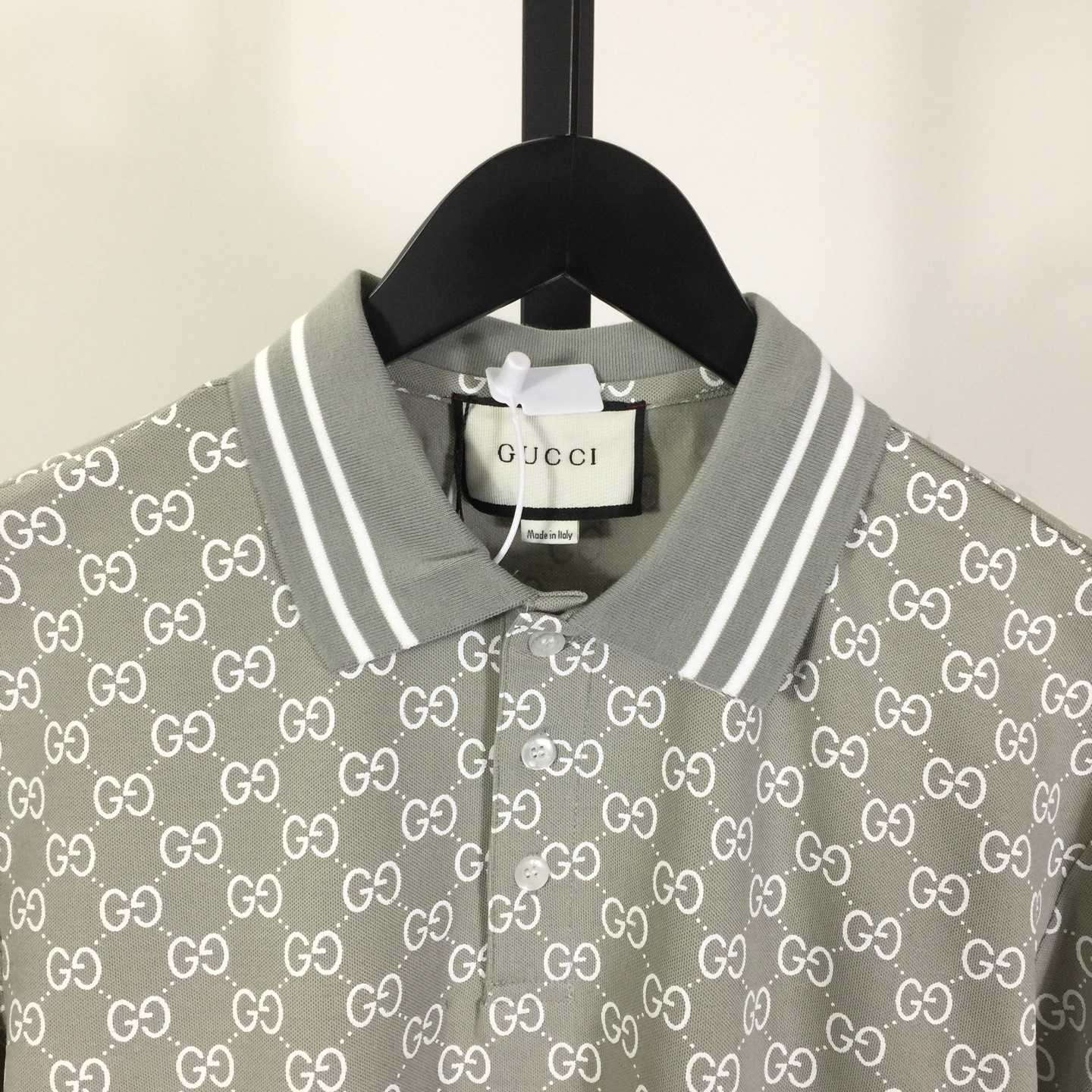 Gucci GG Cotton Lamé Jacquard Polo Shirt - DesignerGu