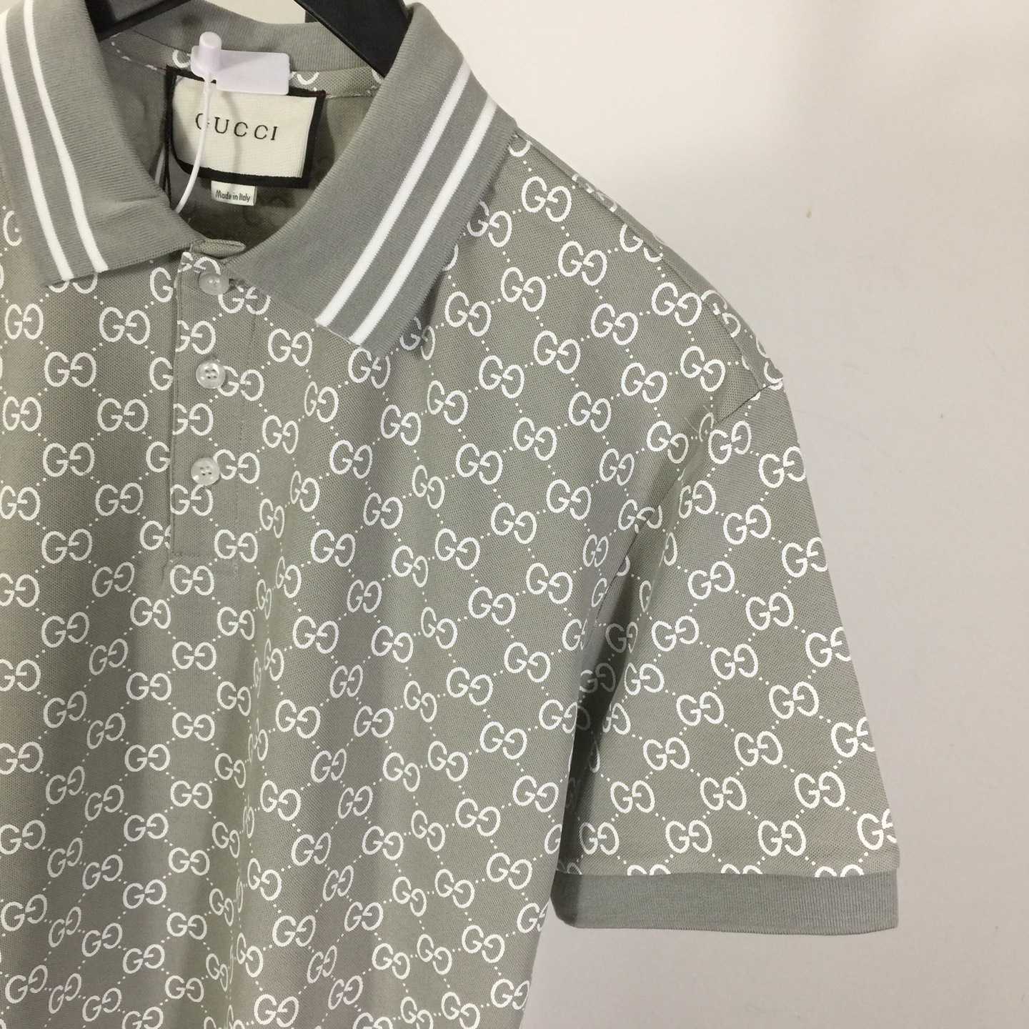Gucci GG Cotton Lamé Jacquard Polo Shirt - DesignerGu