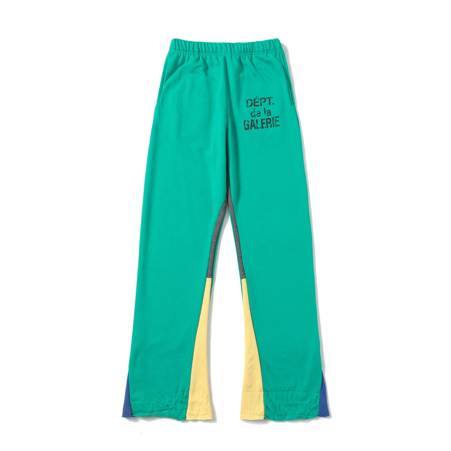 Gallery Dept. Flared Denim-Panelled Logo-Print Cotton-Jersey Sweatpants - DesignerGu