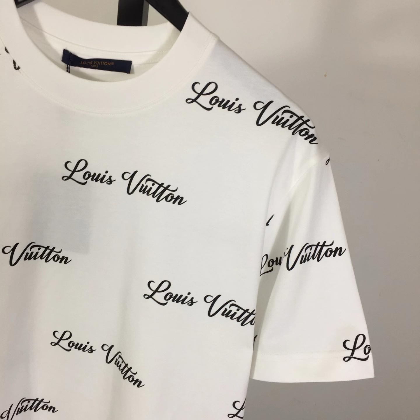 Louis Vuitton Logo Cotton T-Shirt - DesignerGu