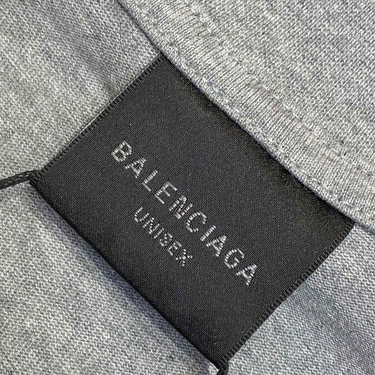 Balenciaga Unity Sport T-Shirt Large Fit In Grey And Dark Navy Dry Jersey - DesignerGu