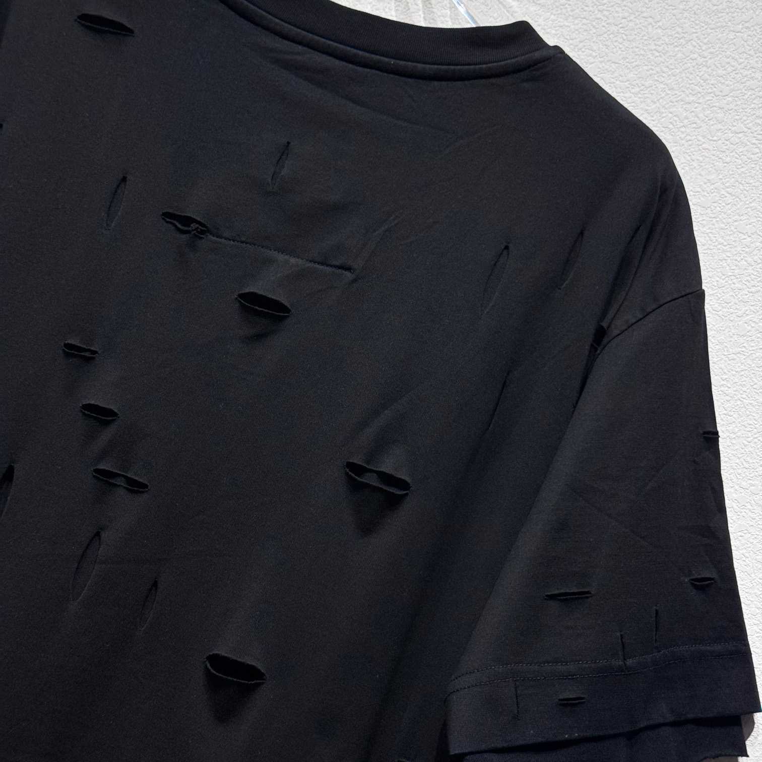 Givenchy Black Destroyed T-Shirt  - 