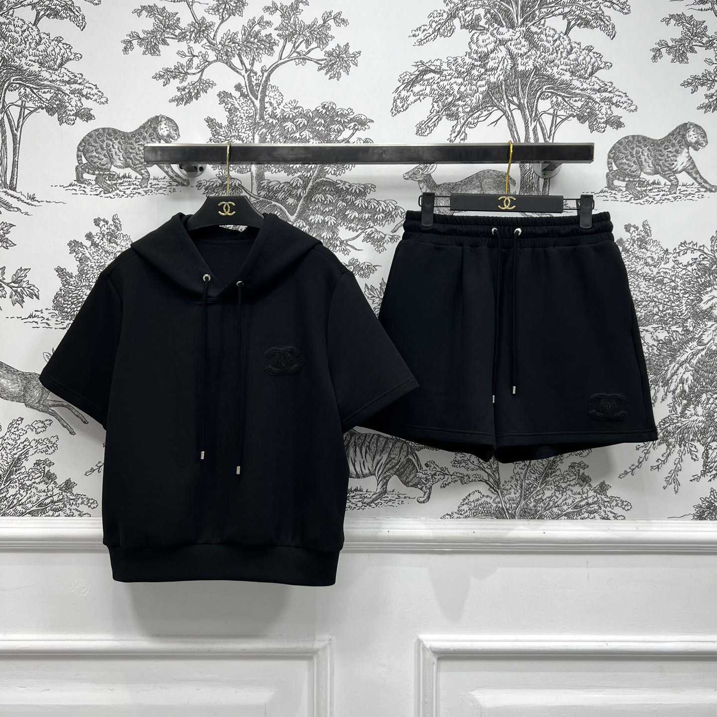 Chanel Hooded Tee & Shorts - DesignerGu