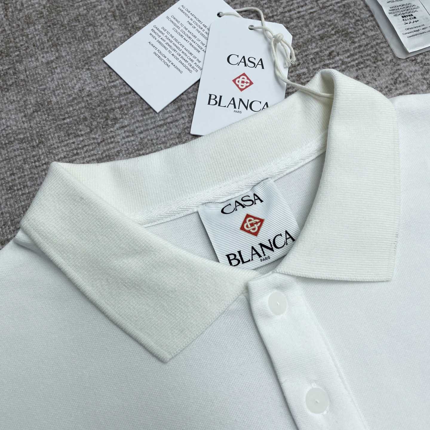Casablanca Logo Piqué Polo Shirt   c1000 - DesignerGu