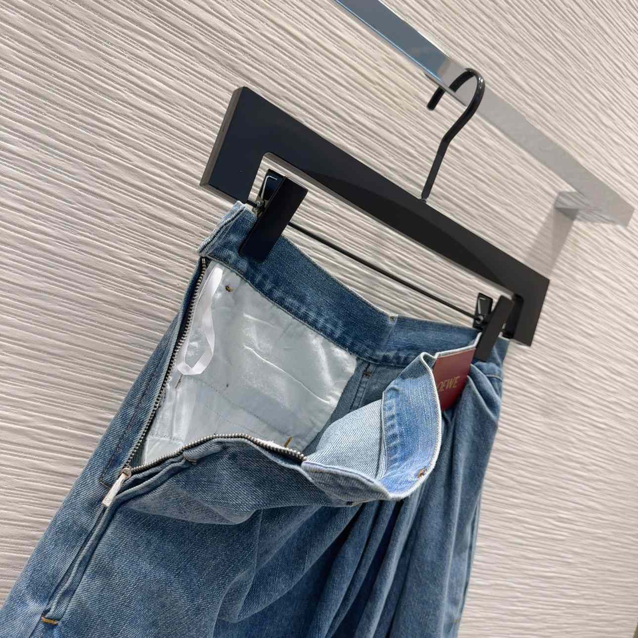 Loewe Draped Jeans In Denim - DesignerGu