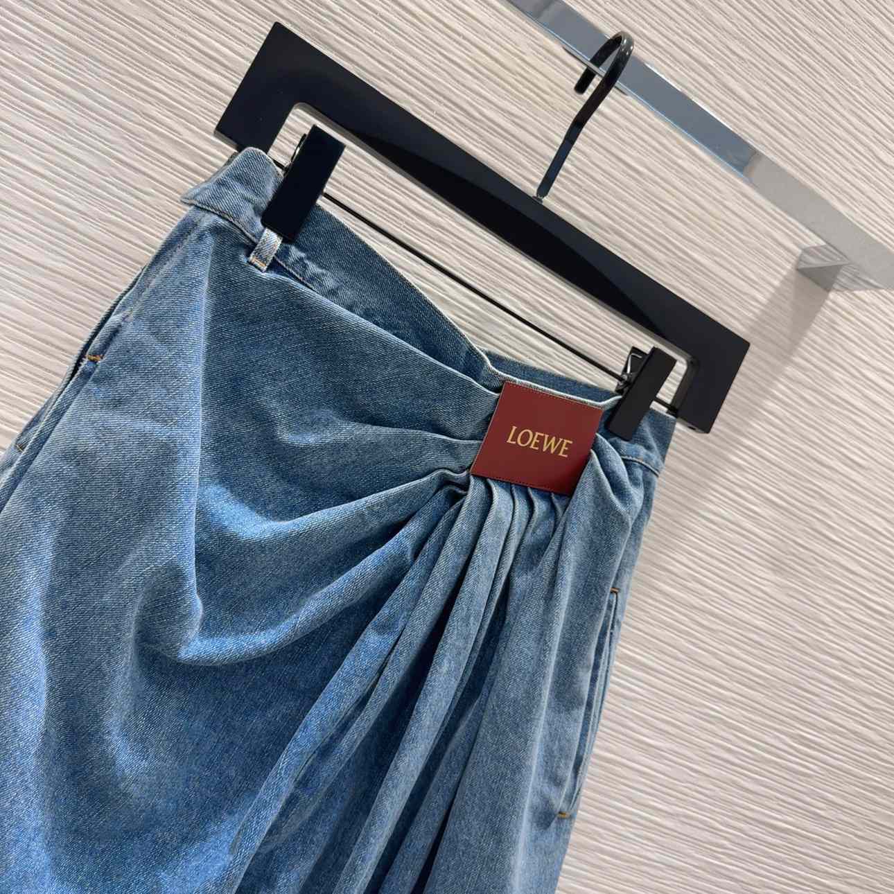 Loewe Draped Jeans In Denim - DesignerGu