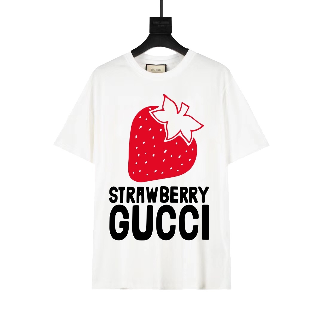 Gucci Strawberry Gucci' Cotton T-shirt - DesignerGu