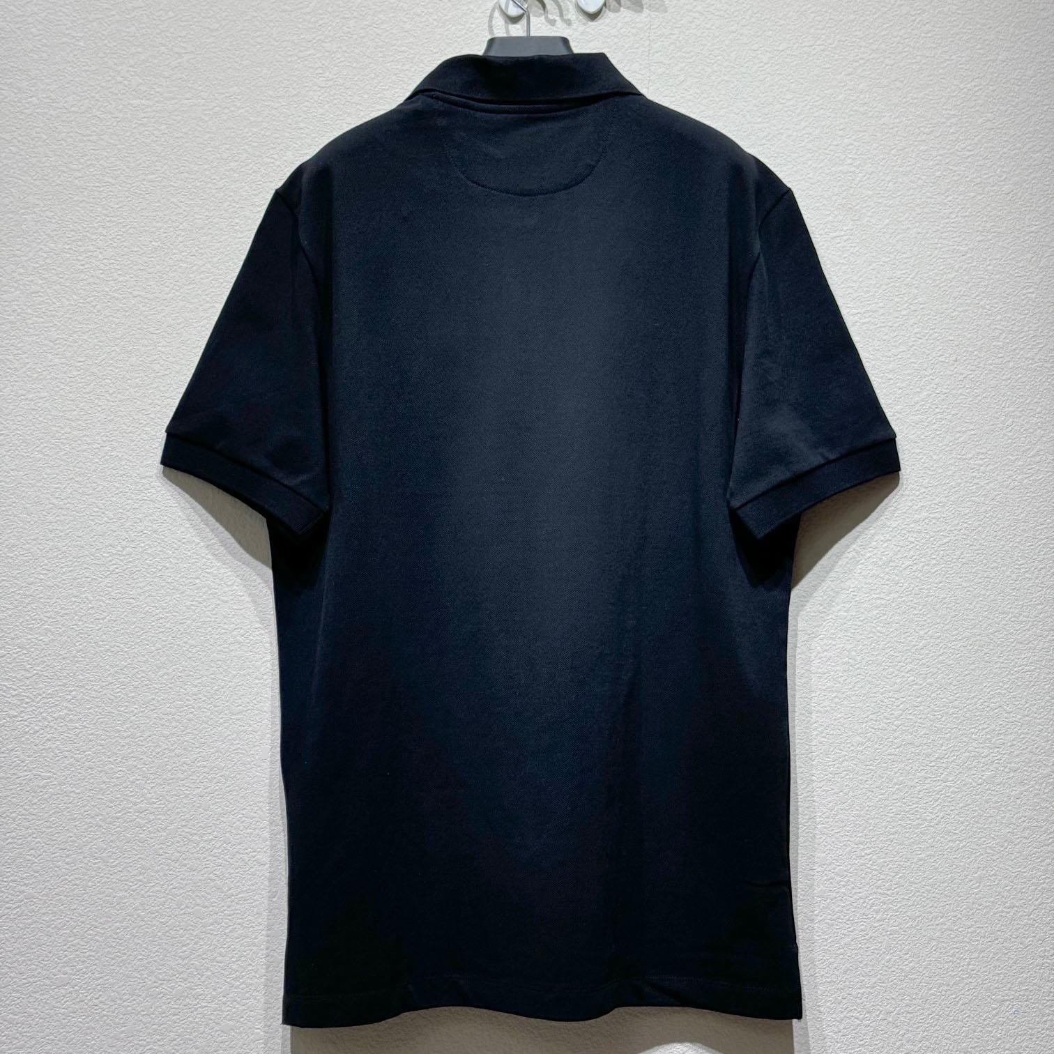 Fendi Black Cotton Polo Shirt - DesignerGu