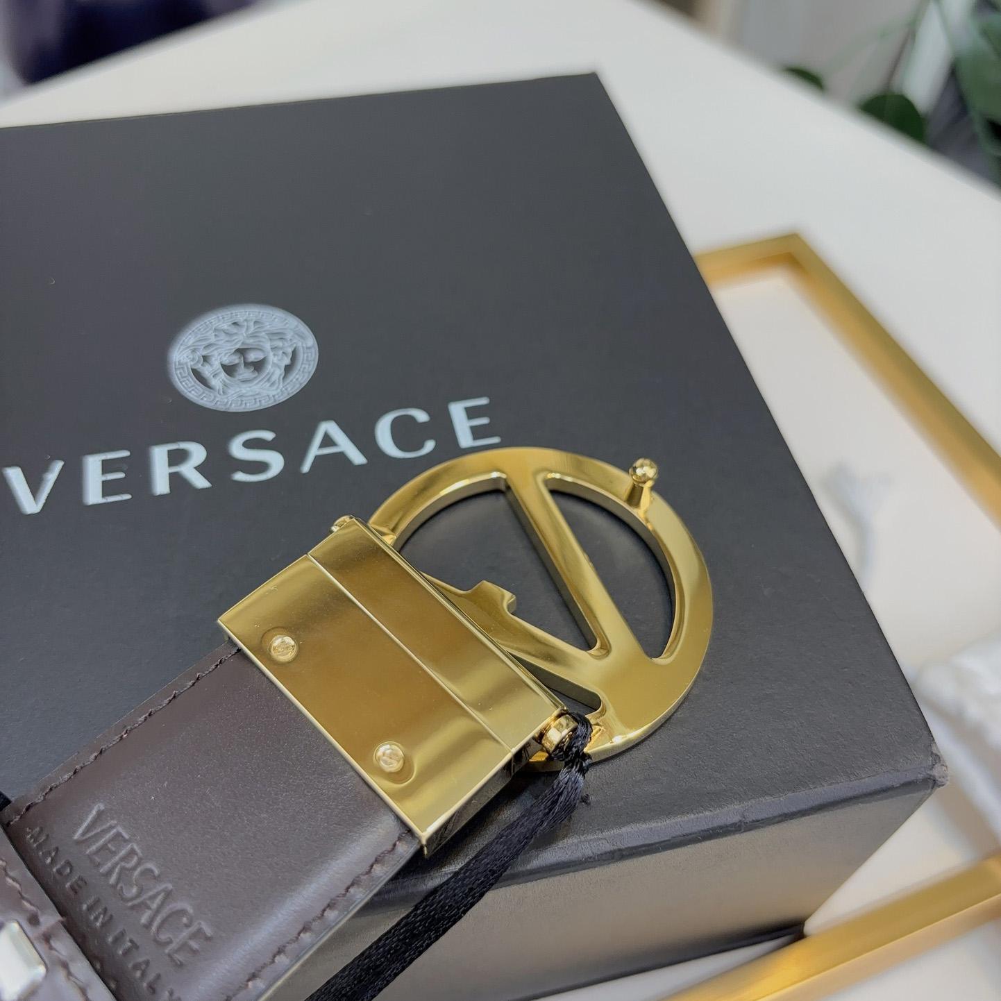 Versace Leather Belt   40mm - DesignerGu