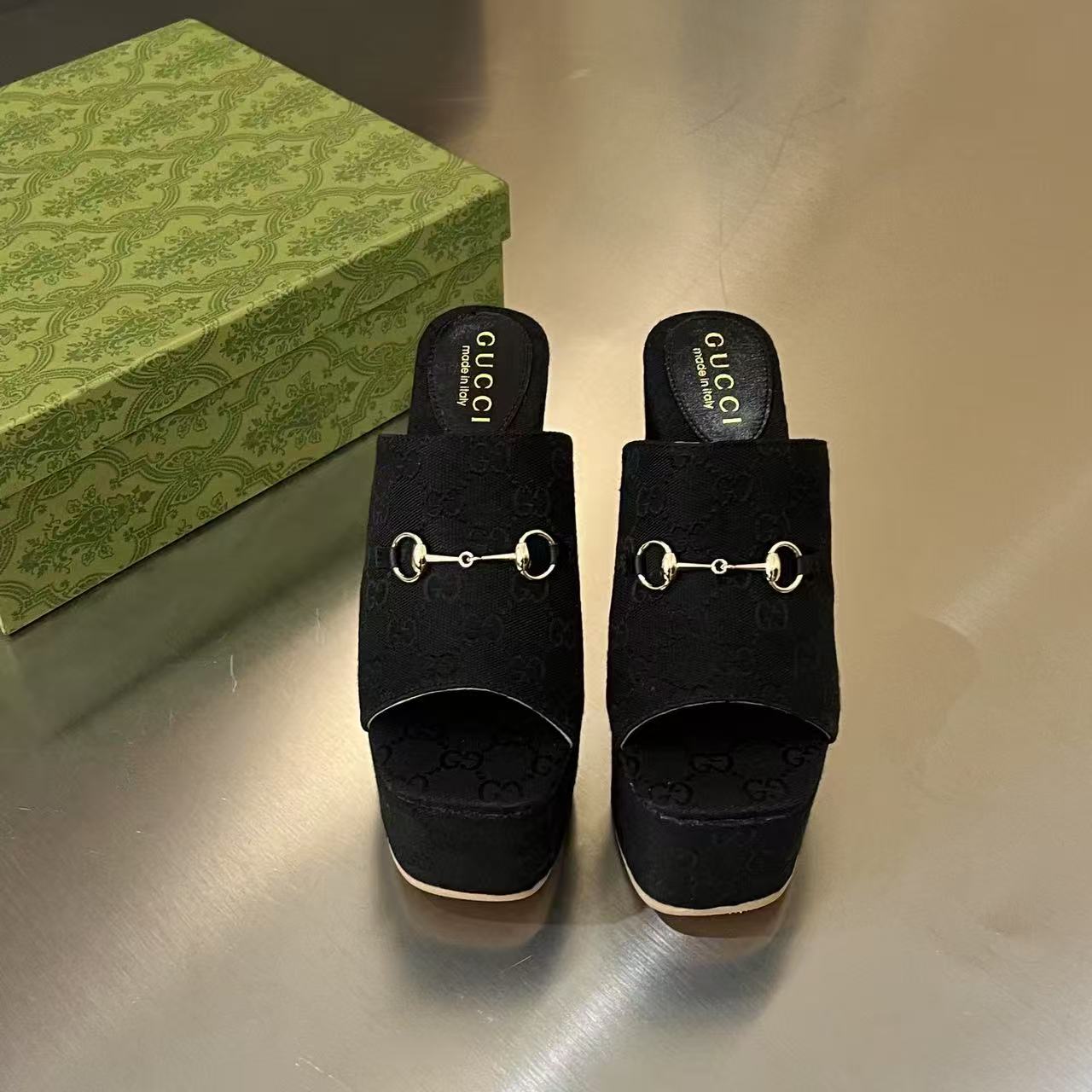 Gucci Women's Wedge Sandal With Horsebit - DesignerGu