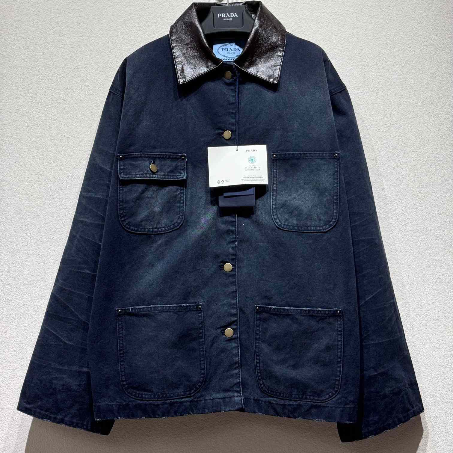 Prada Distressed Canvas Jacket - DesignerGu