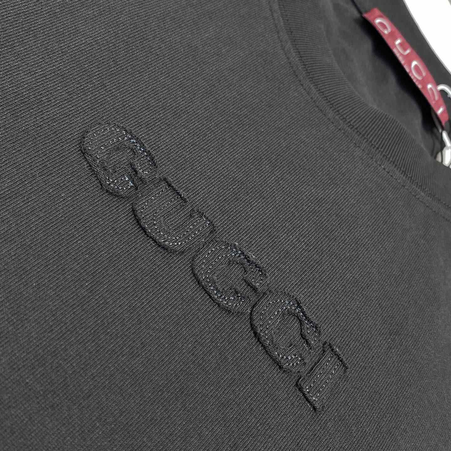 Gucci Embroidered Cotton Jersey T-shirt  - DesignerGu