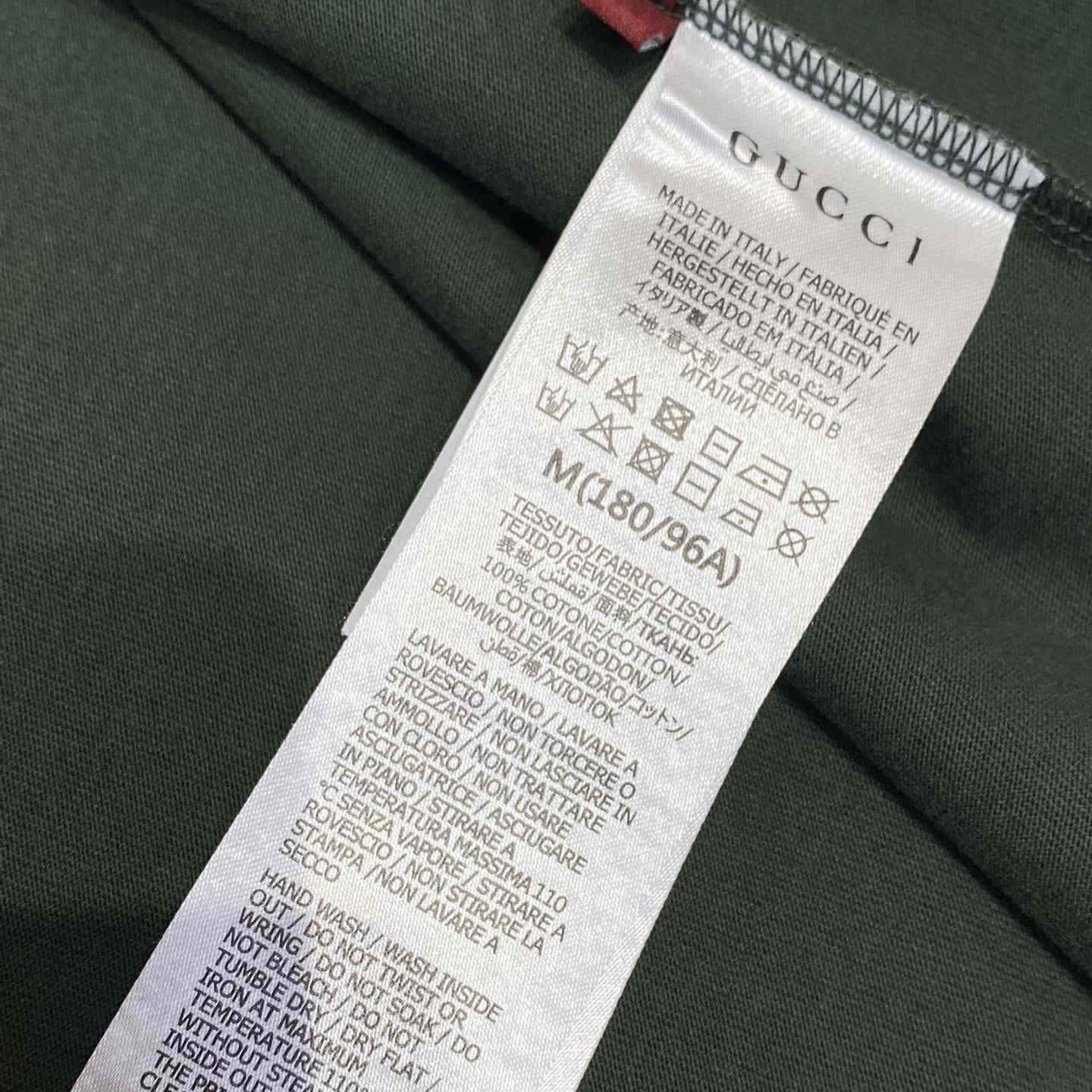 Gucci Embroidered Cotton Jersey T-shirt  - DesignerGu