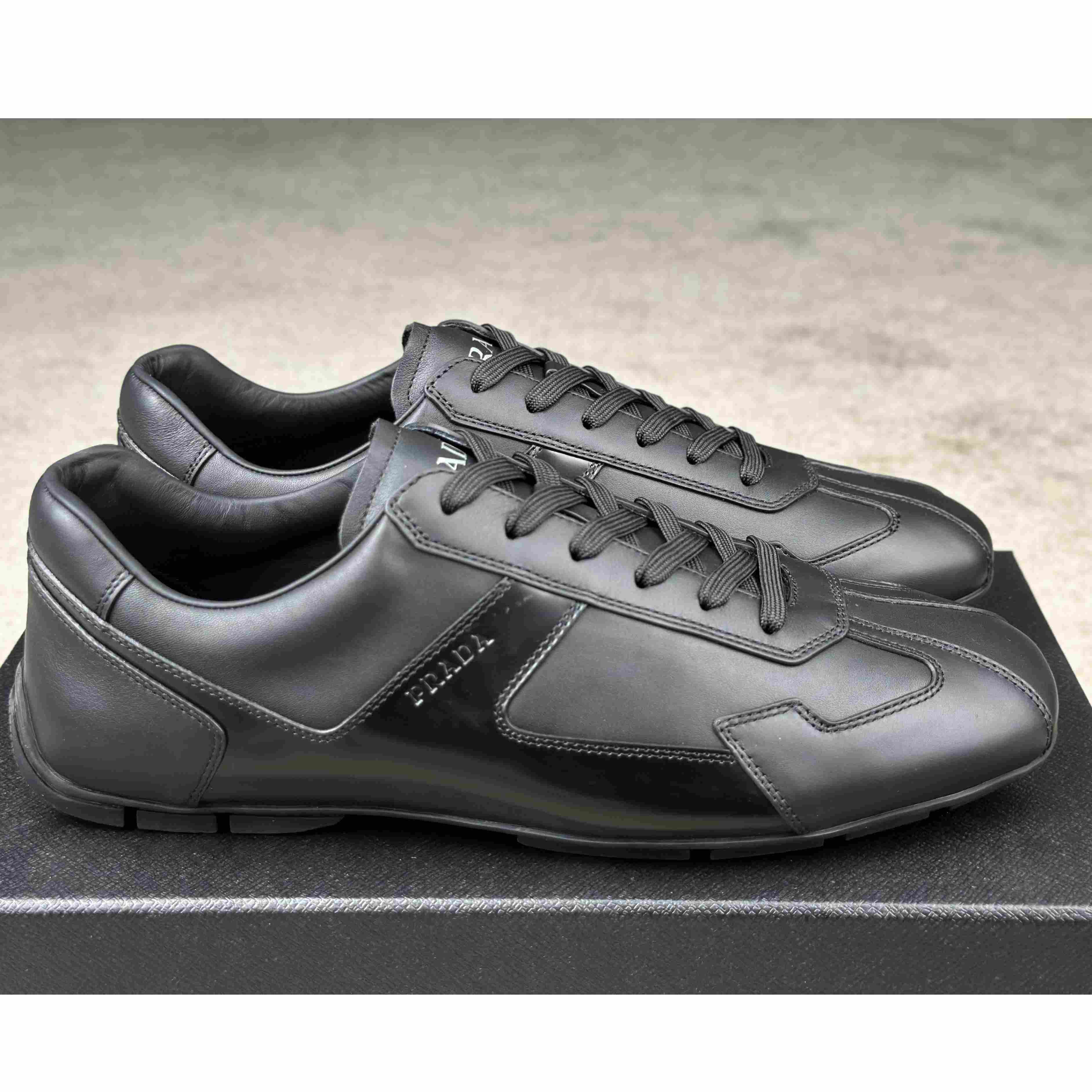 Prada Leather Male Sneaker - DesignerGu