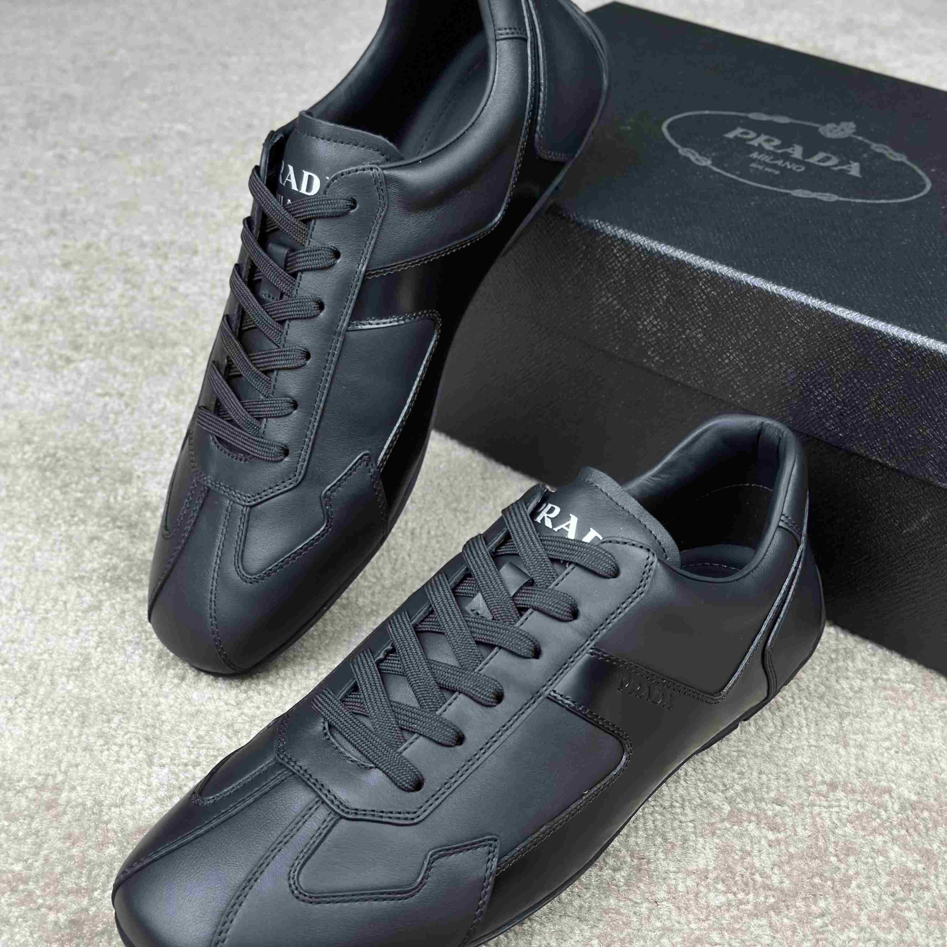 Prada Leather Male Sneaker - DesignerGu