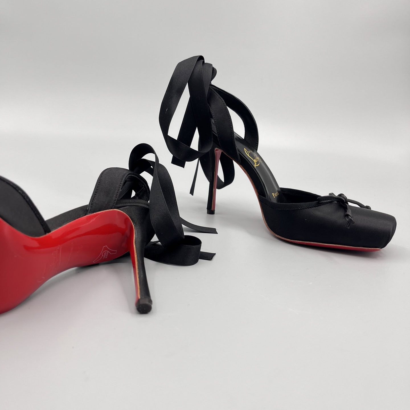 Christian Louboutin Cassia Lace-Up Slingback Pumps - DesignerGu