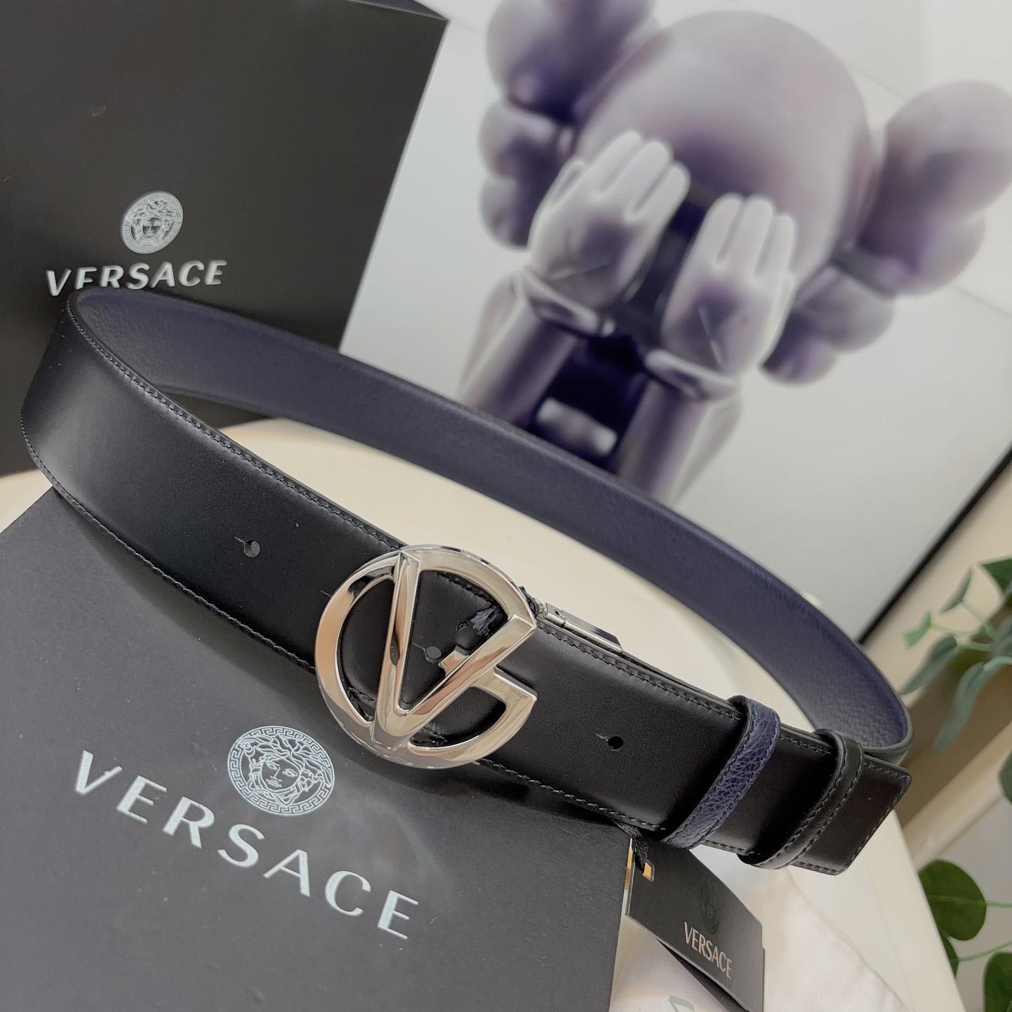 Versace Leather Belt   40mm - DesignerGu