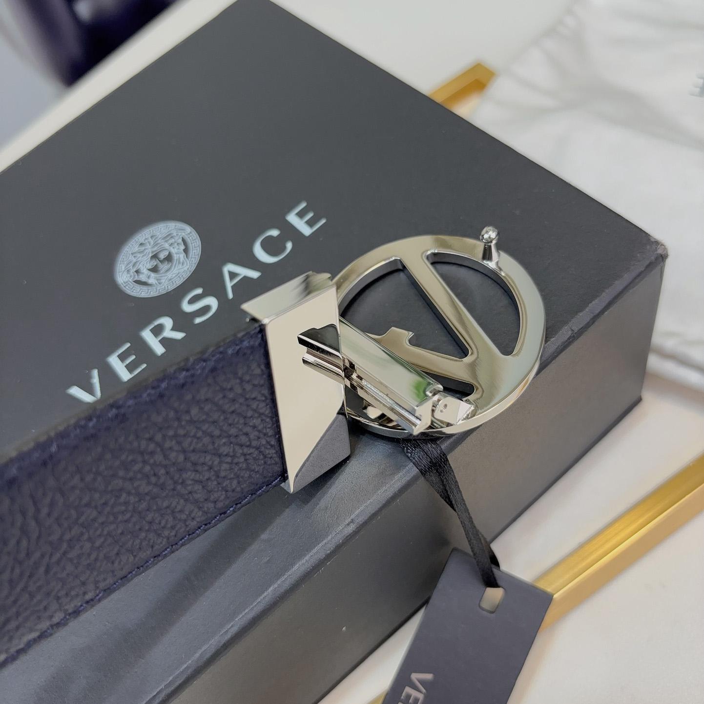 Versace Leather Belt   40mm - DesignerGu