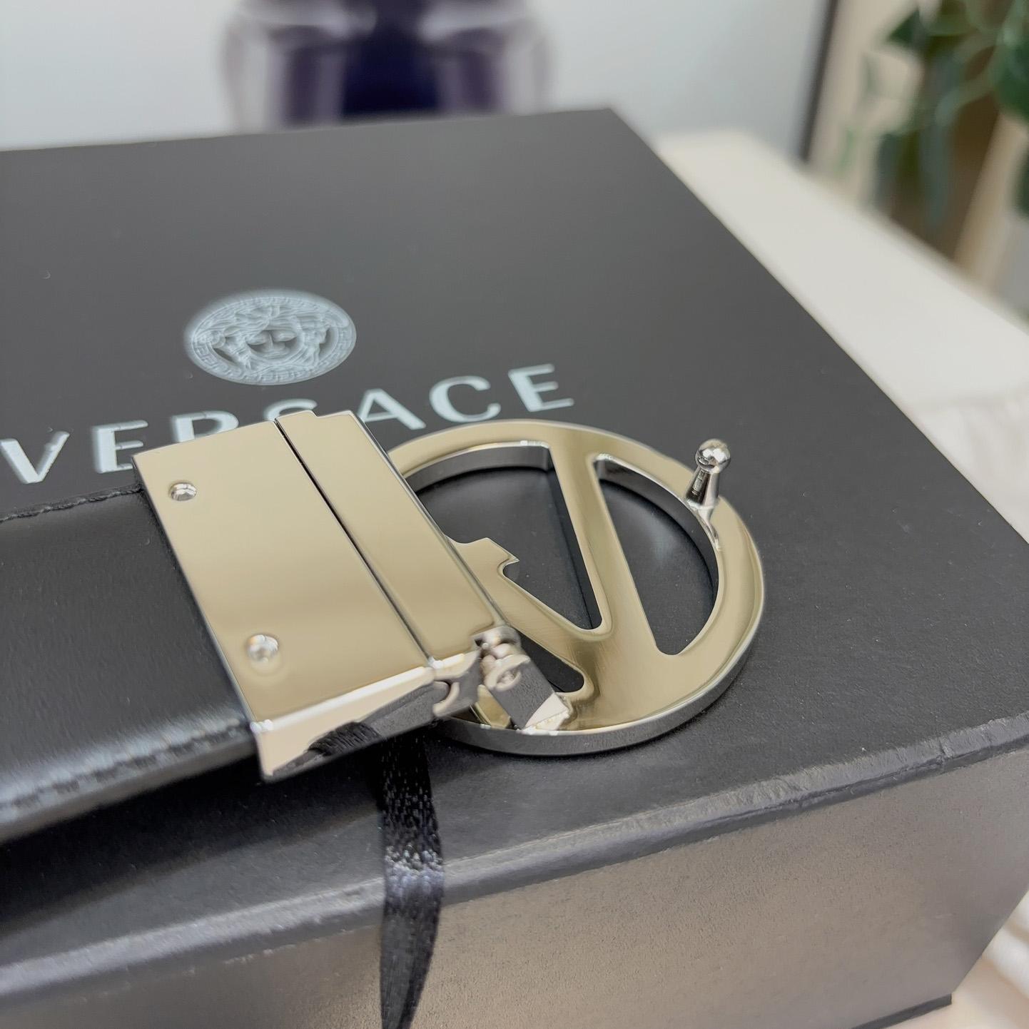 Versace Leather Belt   40mm - DesignerGu
