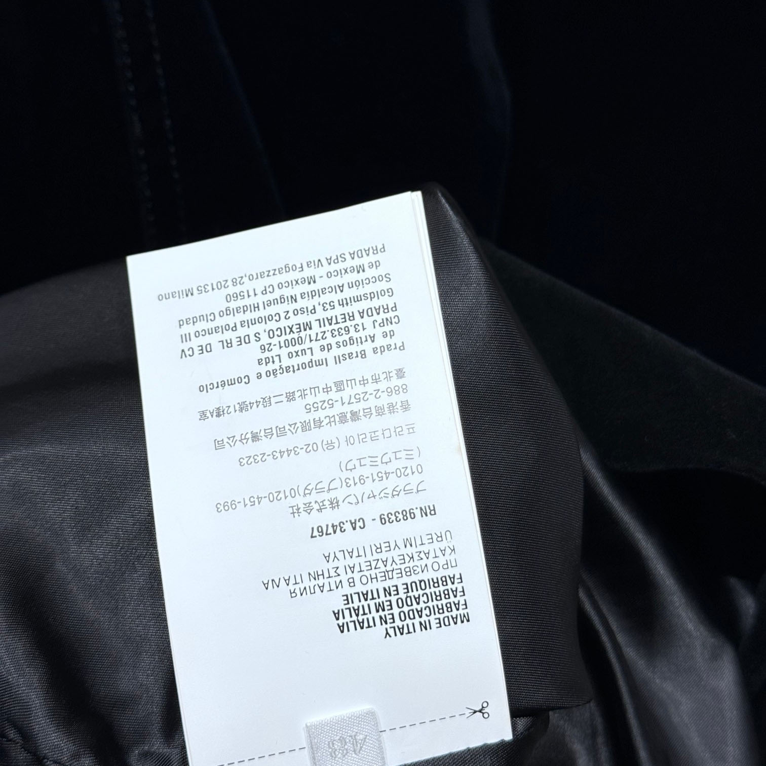 Prada Blouson In Velvet Denim - DesignerGu