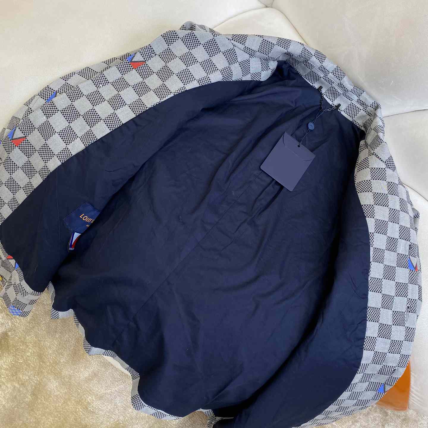 Louis Vuitton Damier Open Collar Cotton Overshirt  1AFVN5 - DesignerGu