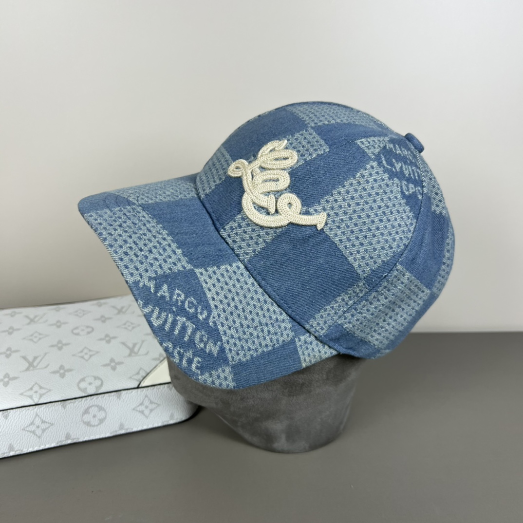 Louis Vuitton Damier 3D Denim Cap - DesignerGu
