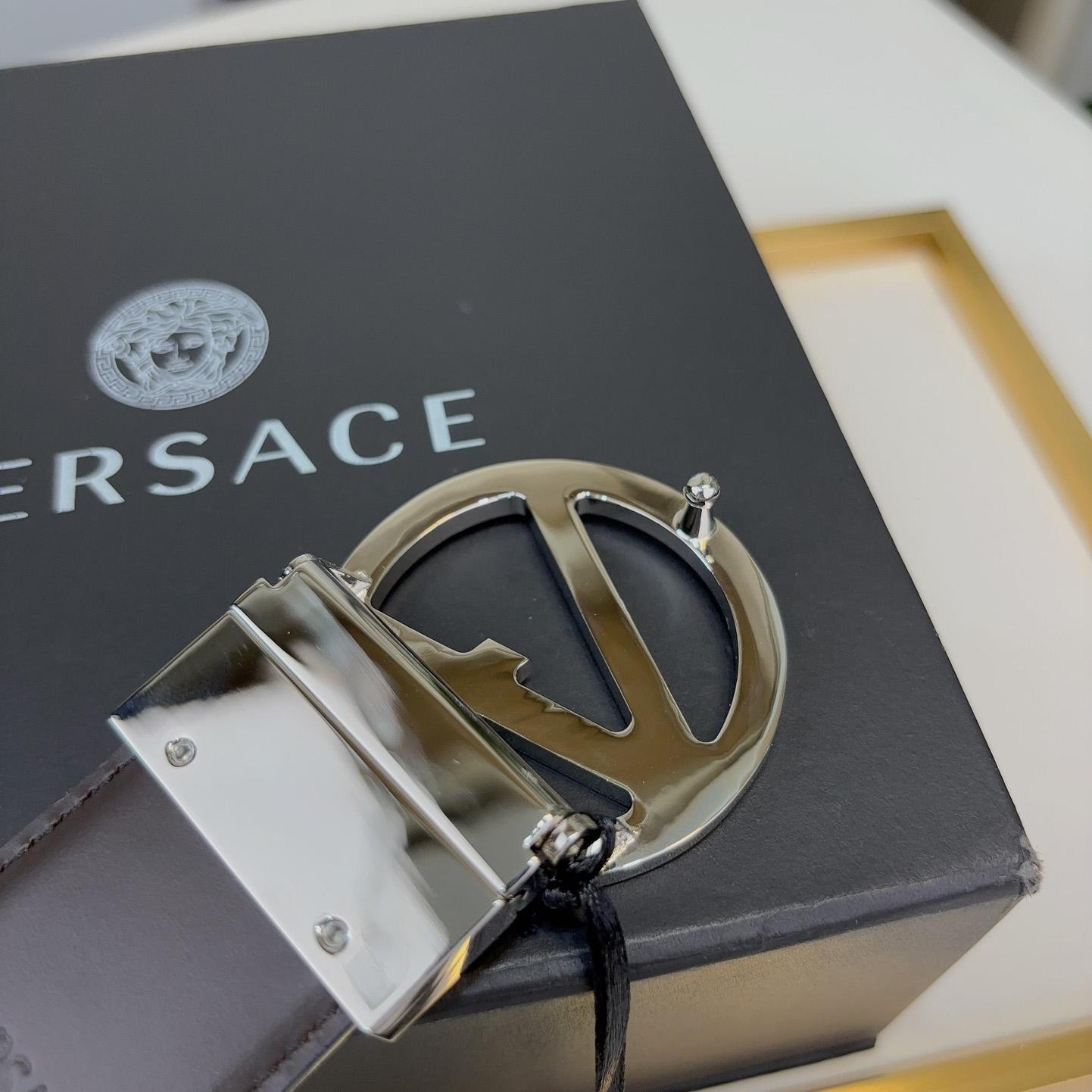 Versace Leather Belt   40mm - DesignerGu