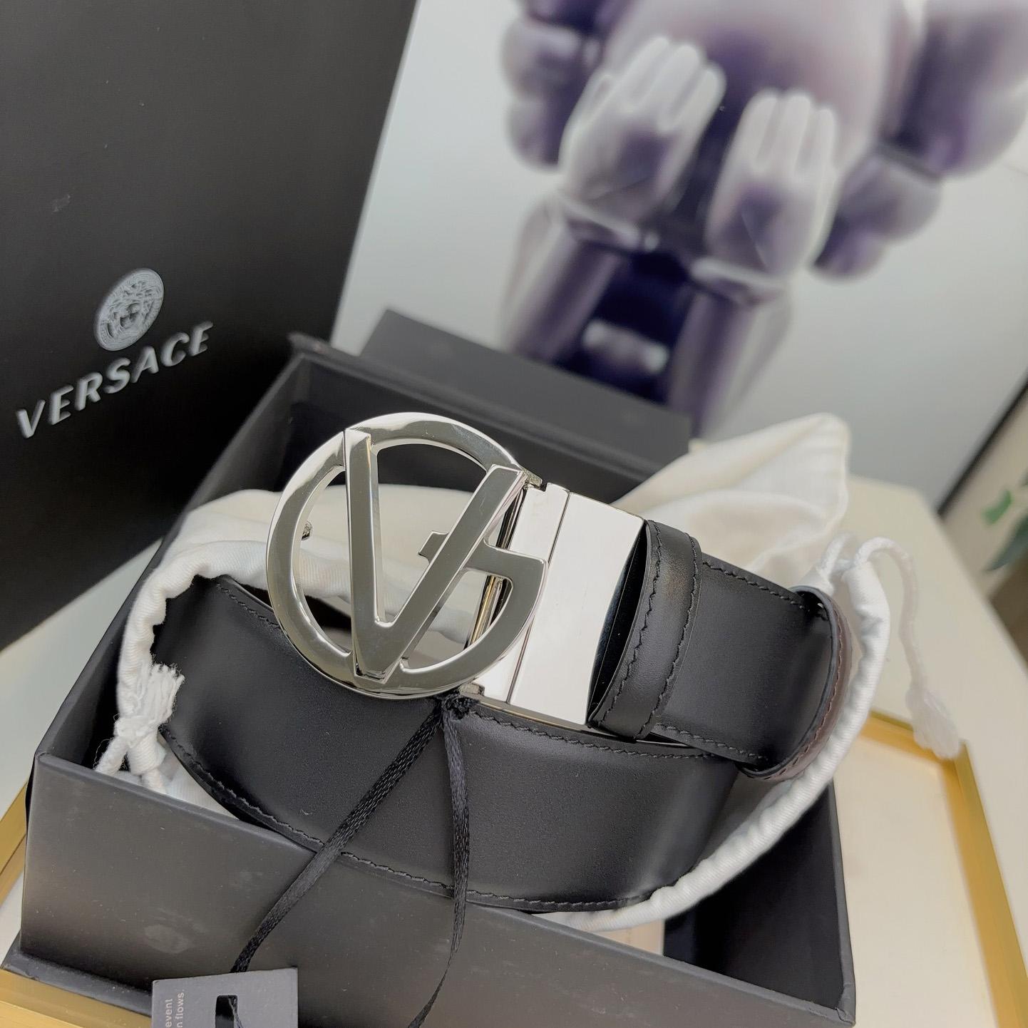 Versace Leather Belt   40mm - DesignerGu