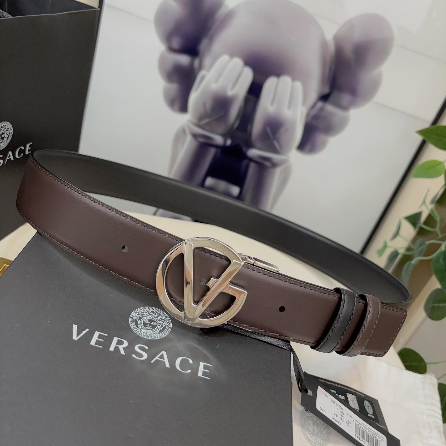 Versace Leather Belt   40mm - DesignerGu