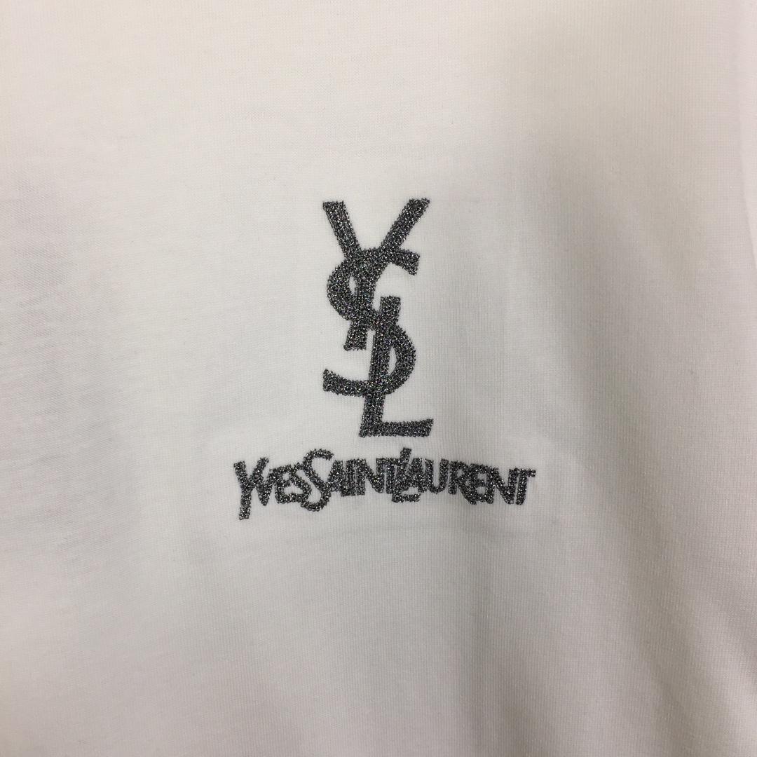 Saint Laurent Cotton-jersey T-shirt  - DesignerGu