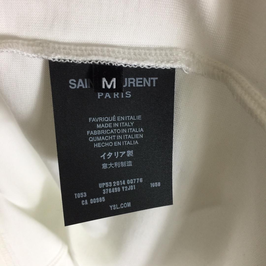 Saint Laurent Cotton-jersey T-shirt  - DesignerGu