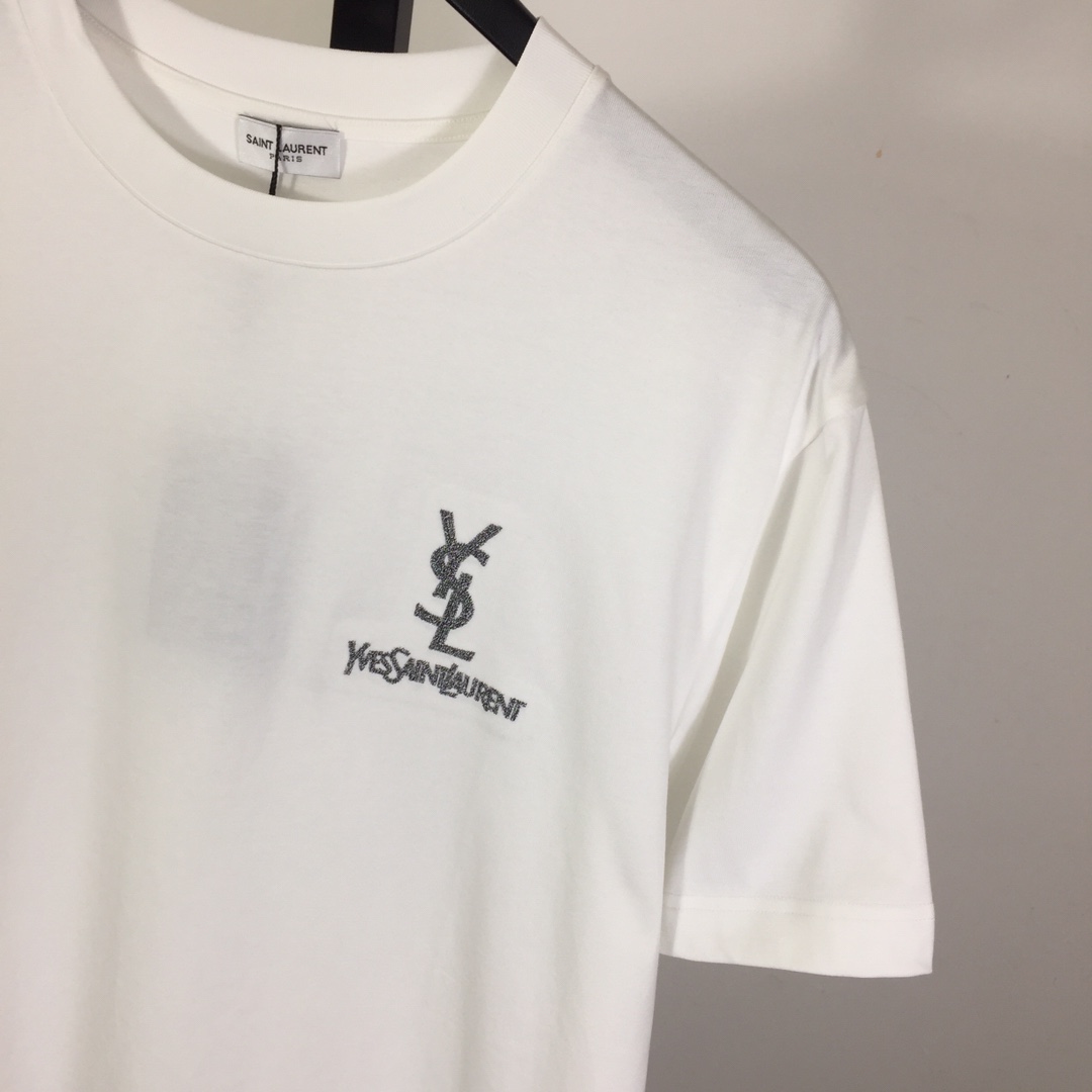 Saint Laurent Cotton-jersey T-shirt  - DesignerGu