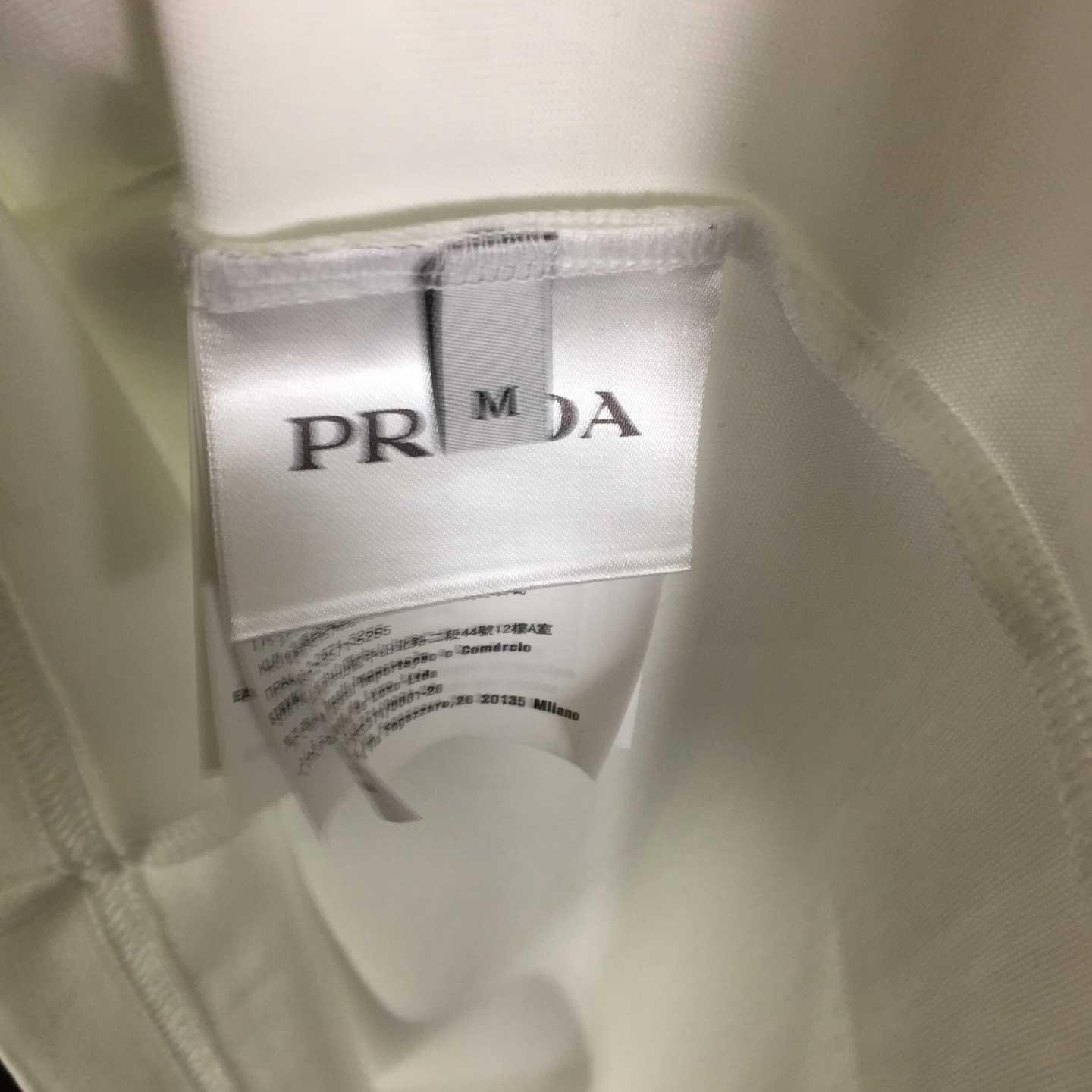 Prada T-shirt With Nylon Pocket And Letter Print - DesignerGu
