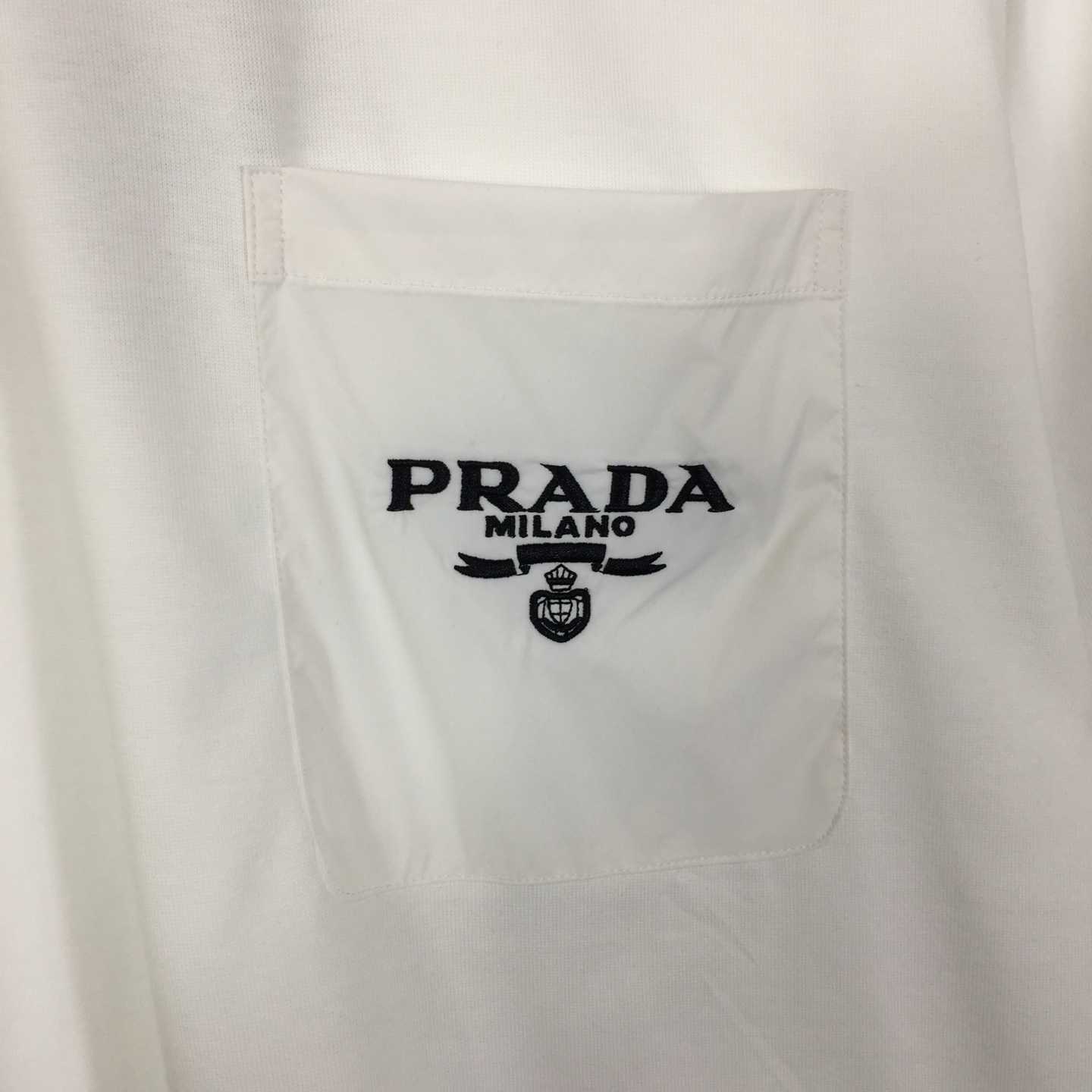 Prada T-shirt With Nylon Pocket And Letter Print - DesignerGu