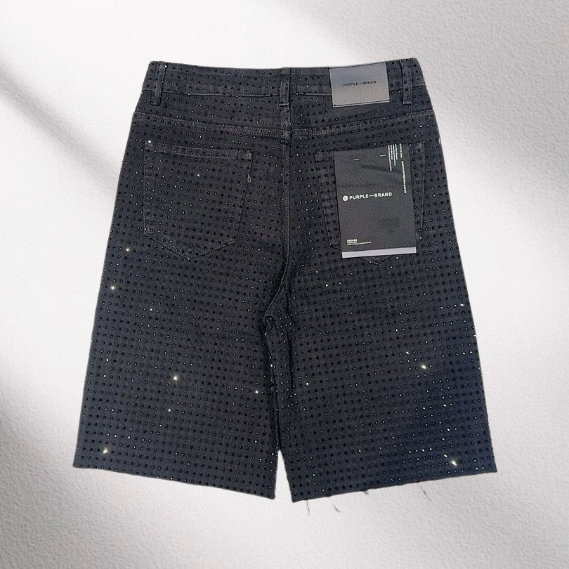 Purple-Brand Denim Shorts    6023-1 - 