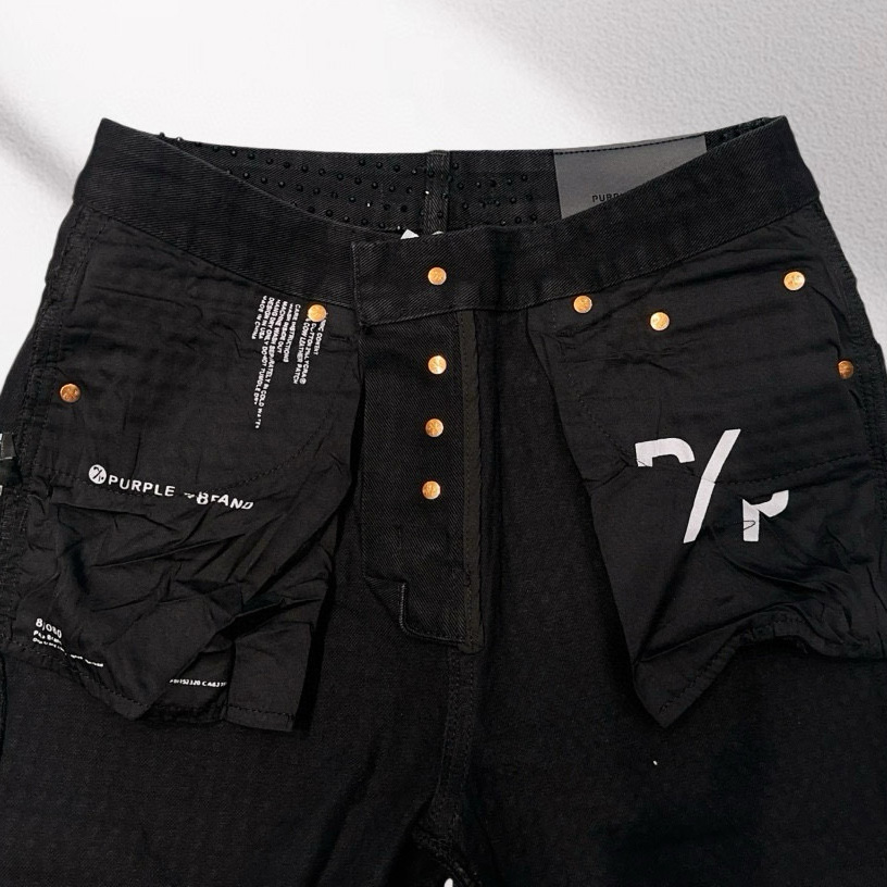 Purple-Brand Denim Shorts    6023-1 - 