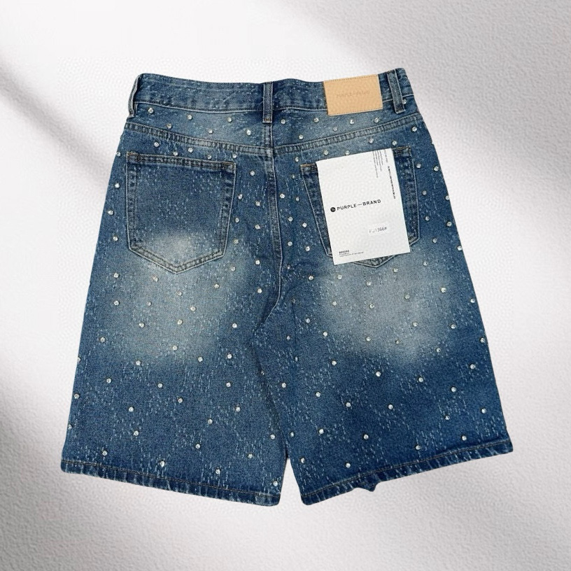 Purple-Brand Denim Shorts    1366 - DesignerGu