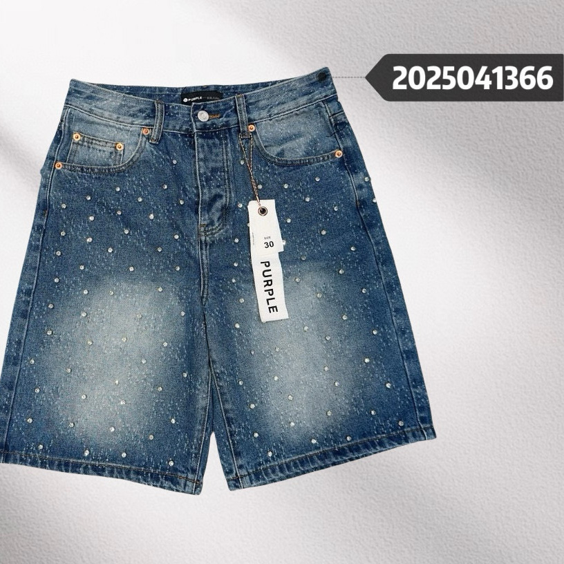 Purple-Brand Denim Shorts    1366 - DesignerGu