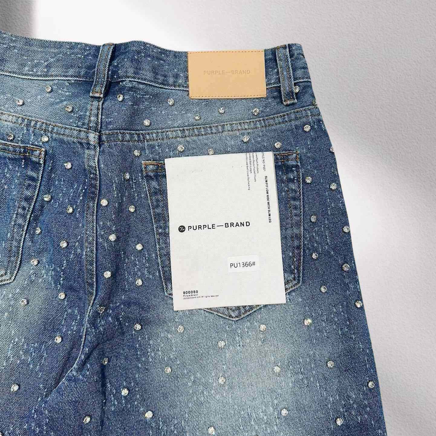 Purple-Brand Denim Shorts    1366 - 